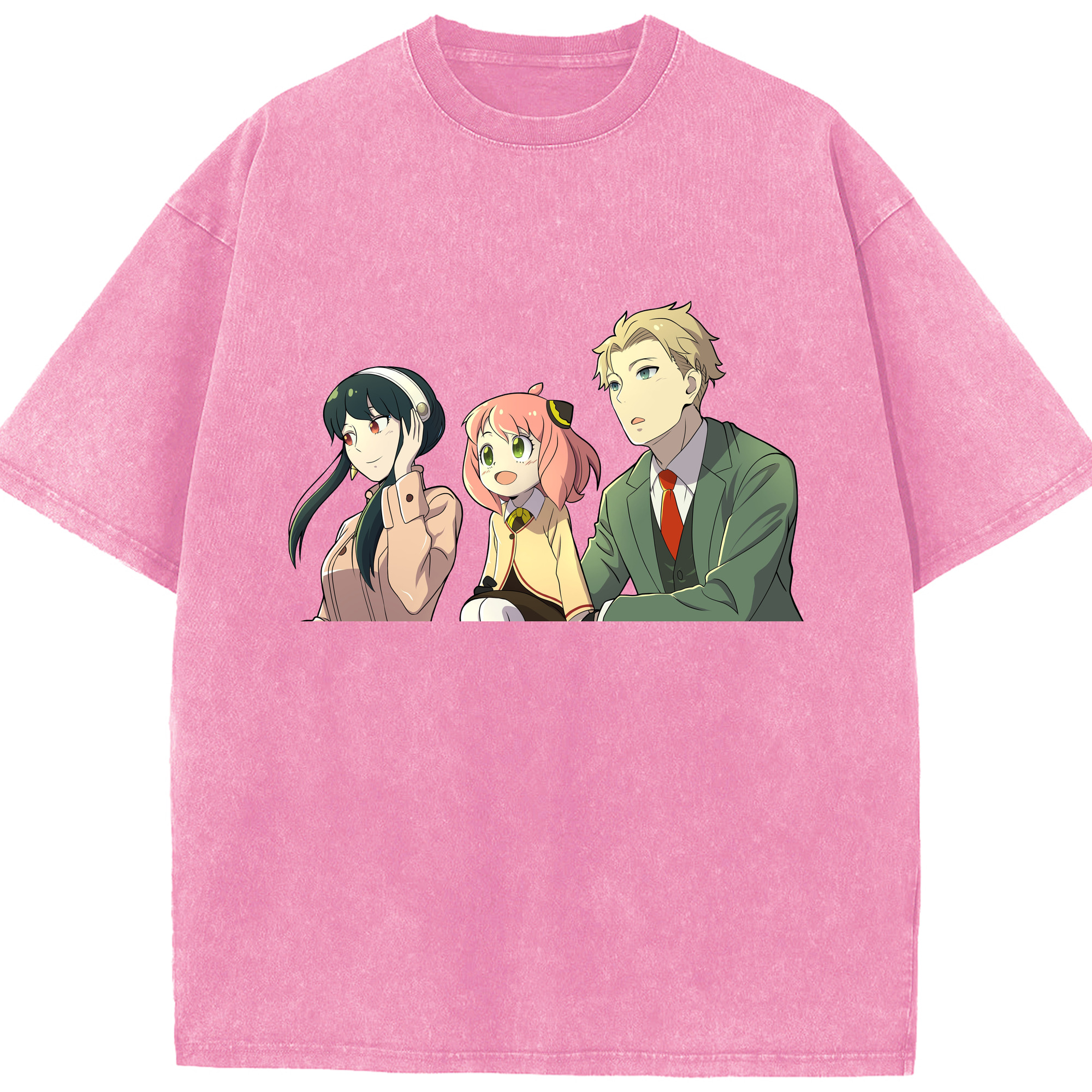 （画像用） SPY×FAMILY间谍家家酒 綿100% ヴィンテージ風 半袖Tシャツ（フロントプリント）